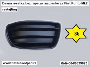 Desna resetka bez rupe za maglenku za Fiat Punto Mk2 restajling