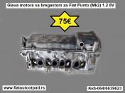 Glava motora sa bregastom za Fiat Punto (Mk2) 1.2 8V