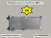 Hladnjak motora za Fiat Pandu (Mk1) 1.1