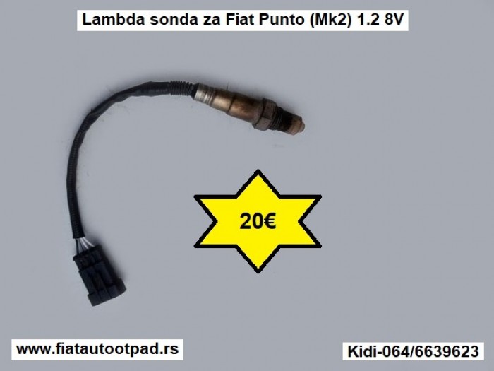 Lambda Sonda Za Fiat Punto (Mk2) 1.2 8V Deo Za Automobil | Auto Otpad, Polovni Auto Delovi, Punto, Stilo, Brava
